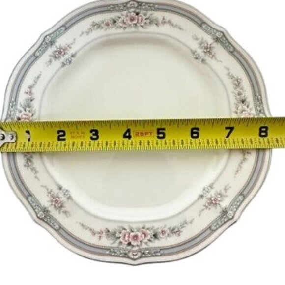 Noritake Ivory China Rothschild 7293 Plates Set Of 3 Floral Design Mint - Picture 8 of 8